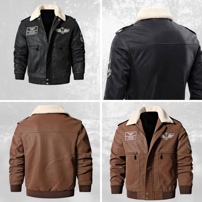 Celino | Sherpa collar flight jacket for men