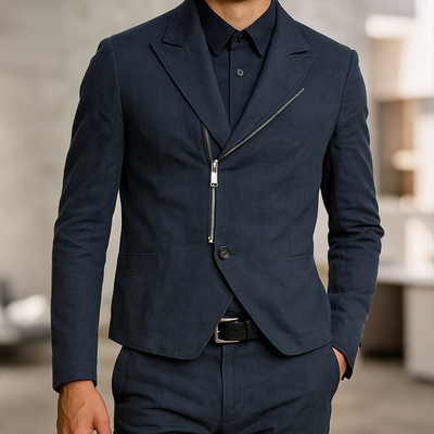 Ronnie | Men'S Vintage Casual Cotton Zip-Up Cropped Jacket