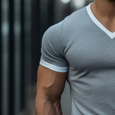 Nate | Men'S Summer Fashion Slim Fit Knitted Short Sleeve T-Shirt