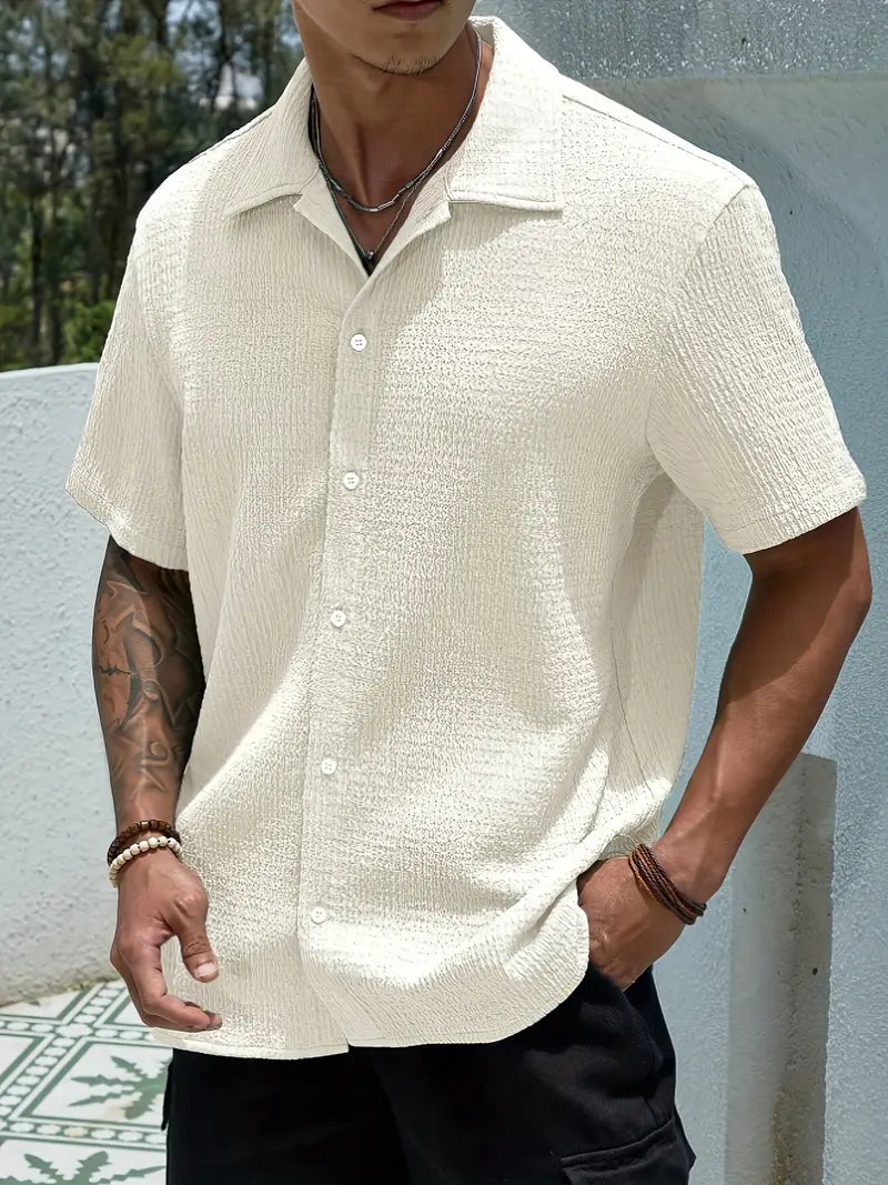 Lujain® | Casual Lapel Short Sleeve Shirt For Men