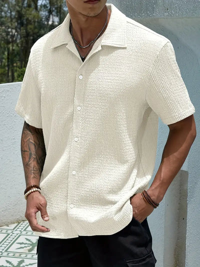 Lujain® | Casual Lapel Short Sleeve Shirt For Men