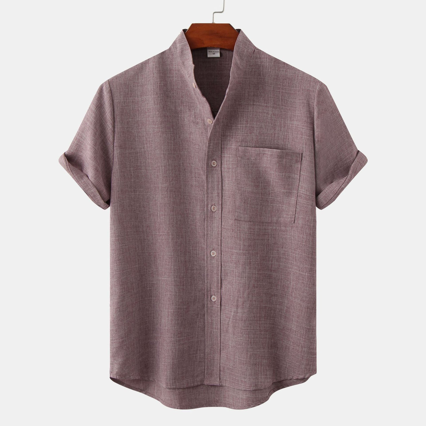 Oswald | Plain cotton shirt with buttons