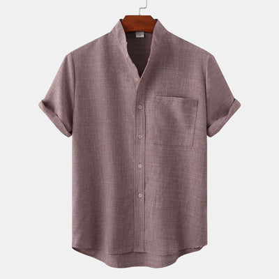 Oswald | Plain cotton shirt with buttons