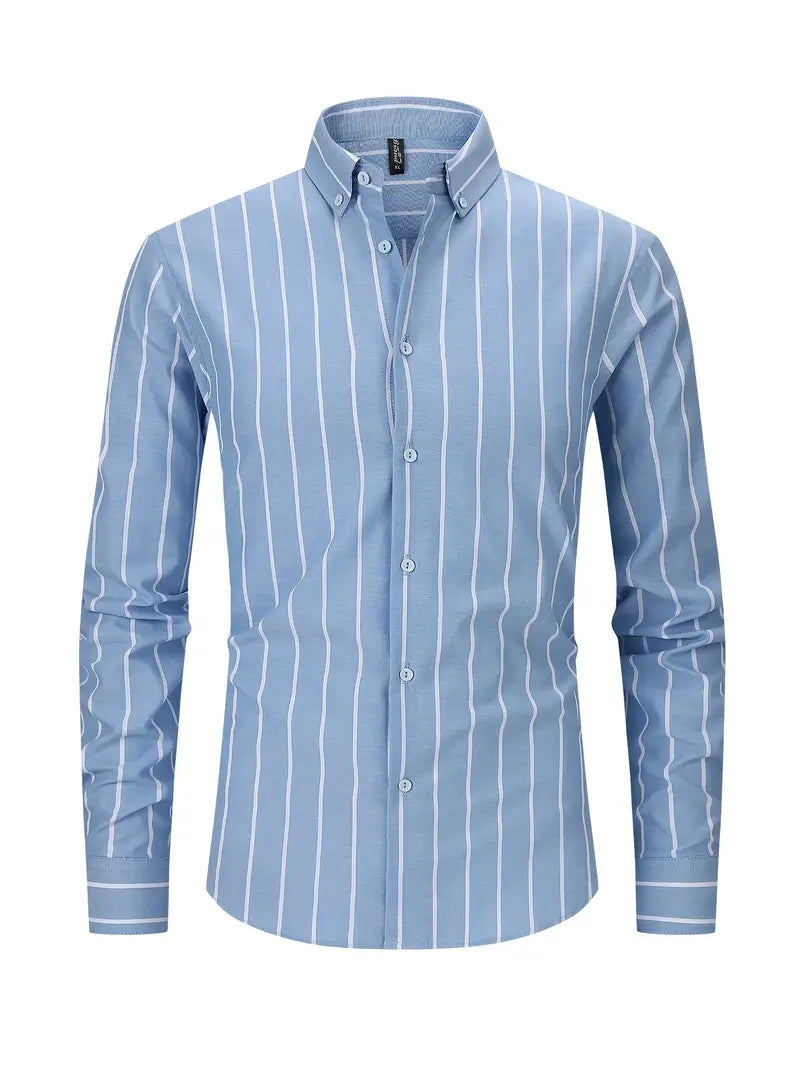 Latham® | Casual Striped Long Sleeve Shirt For Men