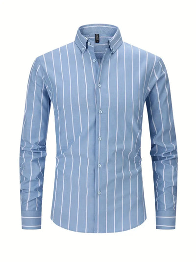 Latham® | Casual Striped Long Sleeve Shirt For Men