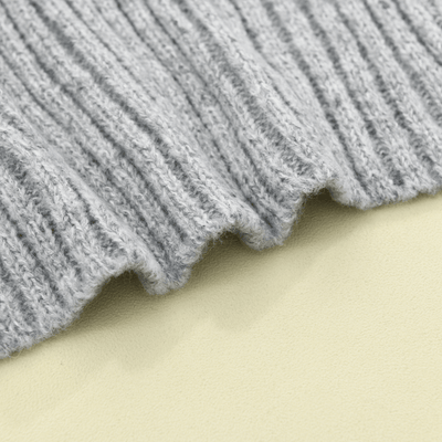 Len | Modern knitted cardigan with stand-up collar and striped pattern