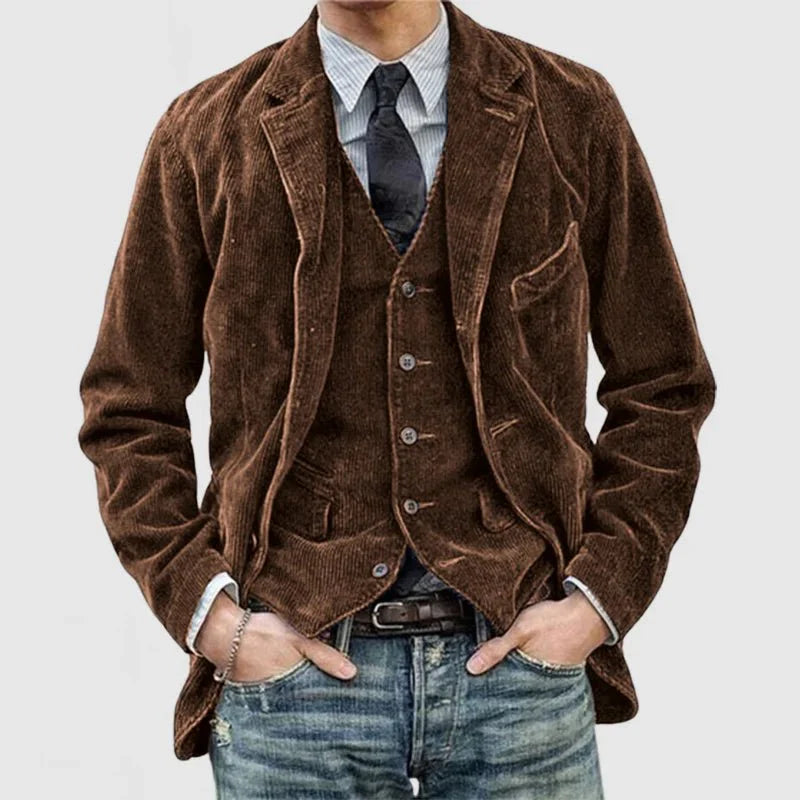 Eros | Modern corduroy jacket and vest in a set
