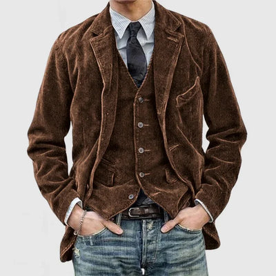 Eros | Modern corduroy jacket and vest in a set