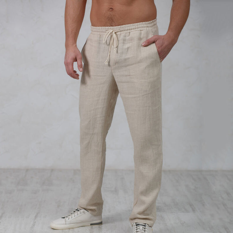 Leroy® | Men'S Lightweight Linen Trousers