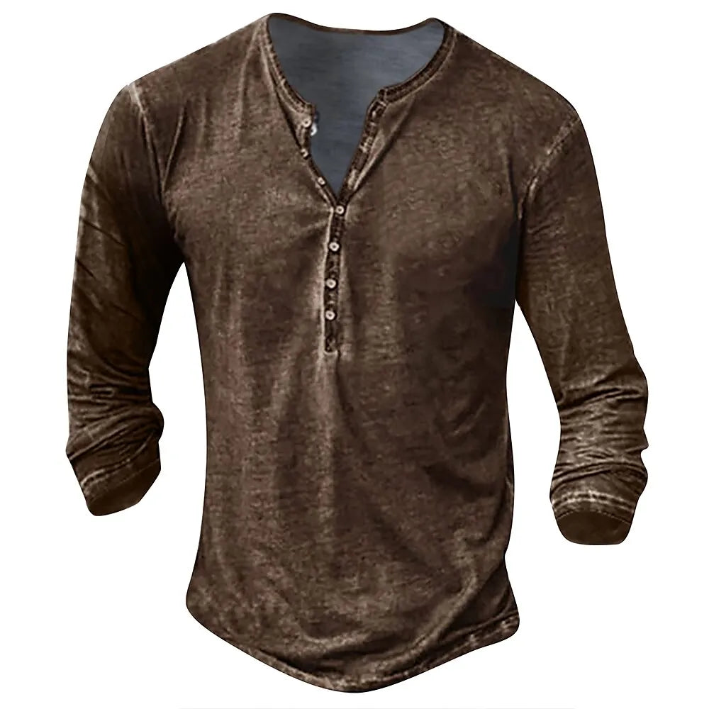 Lasse® | Collarless Long-Sleeved Shirt For Men