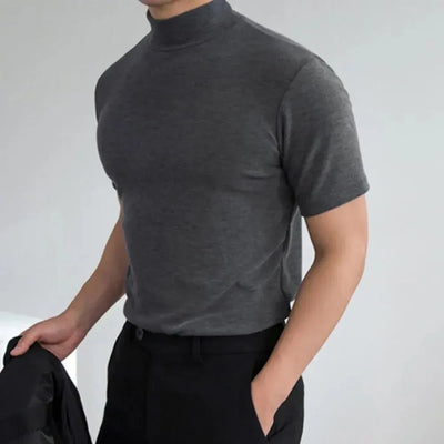 Samuel® | Basic T-Shirt With A High Collar