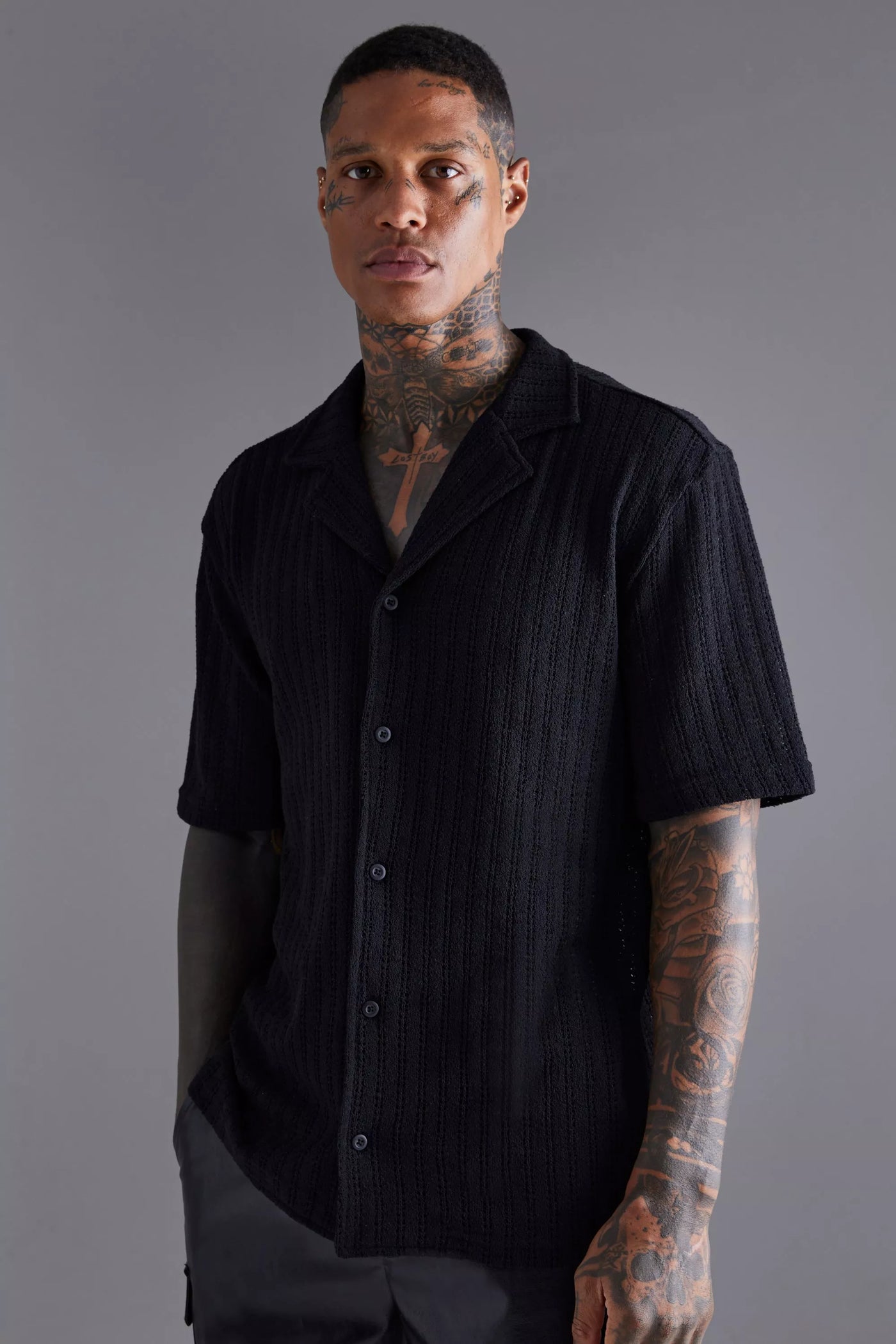 Yago® | Oversized Cable Knit Shirt