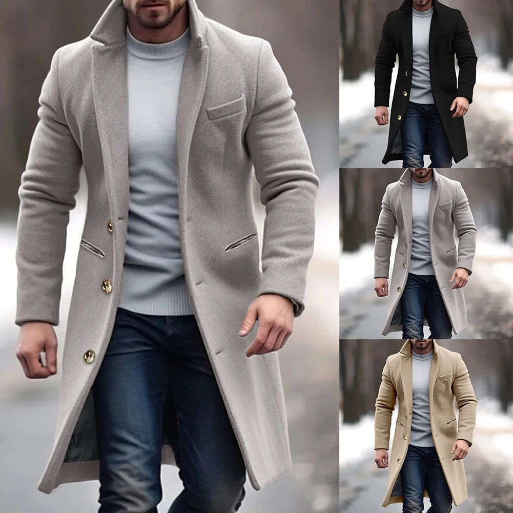 Pablo® | Warm long, single-breasted coat