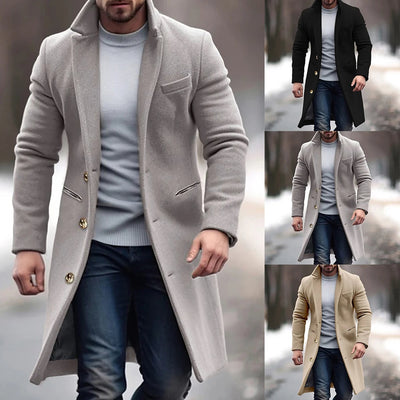 Pablo® | Warm long, single-breasted coat