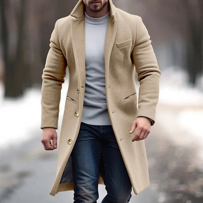 Pablo® | Warm long, single-breasted coat