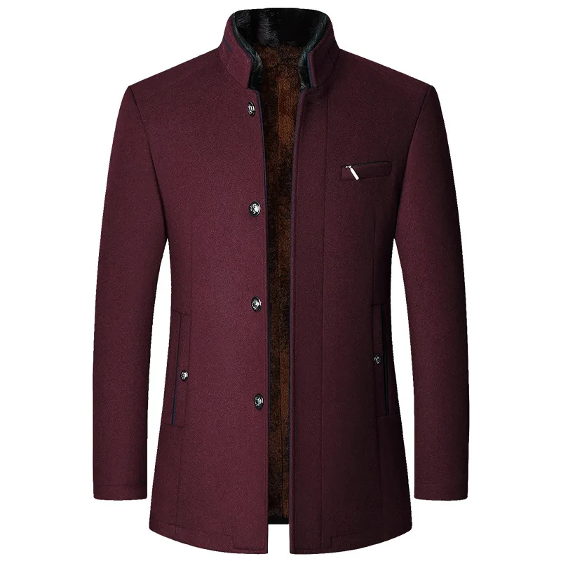 Eros | Classic high collar wool coat for men