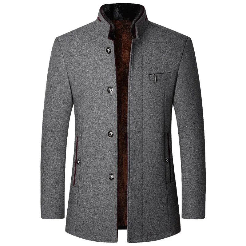 Eros | Classic high collar wool coat for men