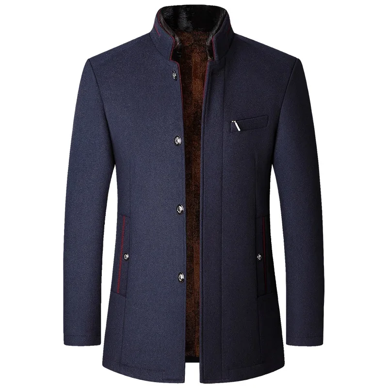 Eros | Classic high collar wool coat for men