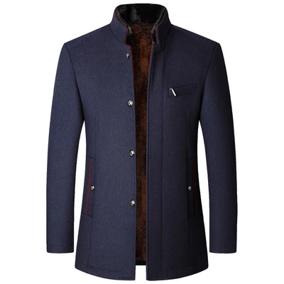 Eros | Classic high collar wool coat for men