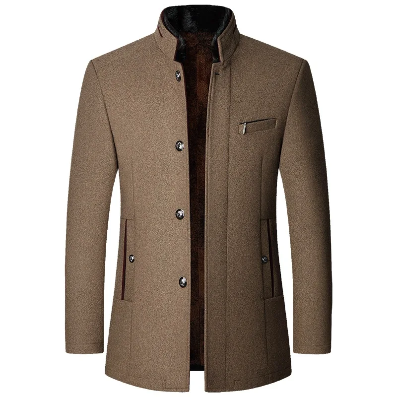Eros | Classic high collar wool coat for men