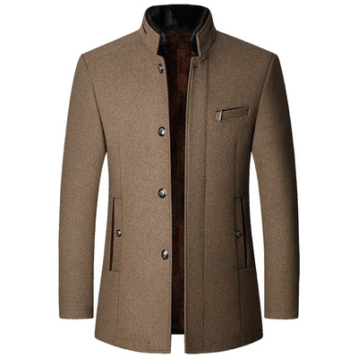 Eros | Classic high collar wool coat for men