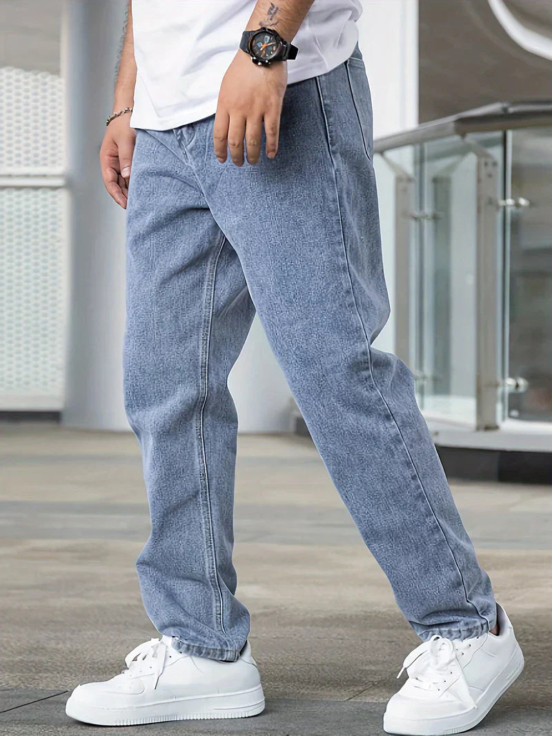 Jeremiah® | Men Cotton Slanted Pocket Straight Leg Jeans