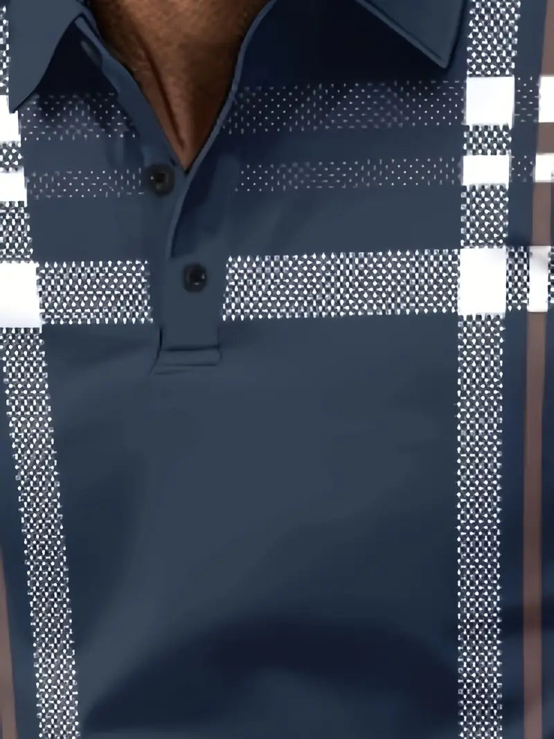 Lurdes® | Stylish Striped Short-Sleeved T-Shirt For Men