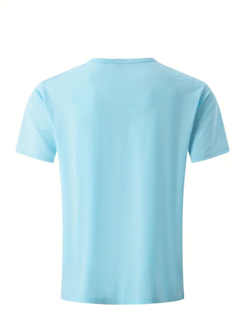 Ellis® | Solid, Casual V-Neck T-Shirt For Men