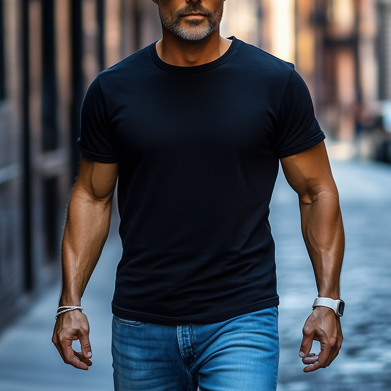 Kyle | Men'S Summer Basic Solid Color Cotton Short Sleeve T-Shirt