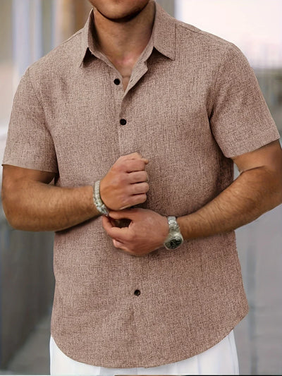 Pax | Lightweight short-sleeved linen blend shirt