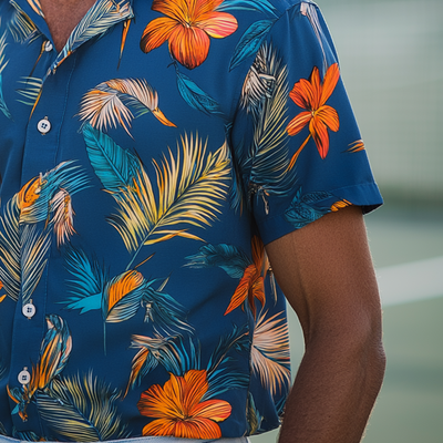 Israel | Men'S Summer Fashion Polyester Blended Printed Short Sleeve Shirt