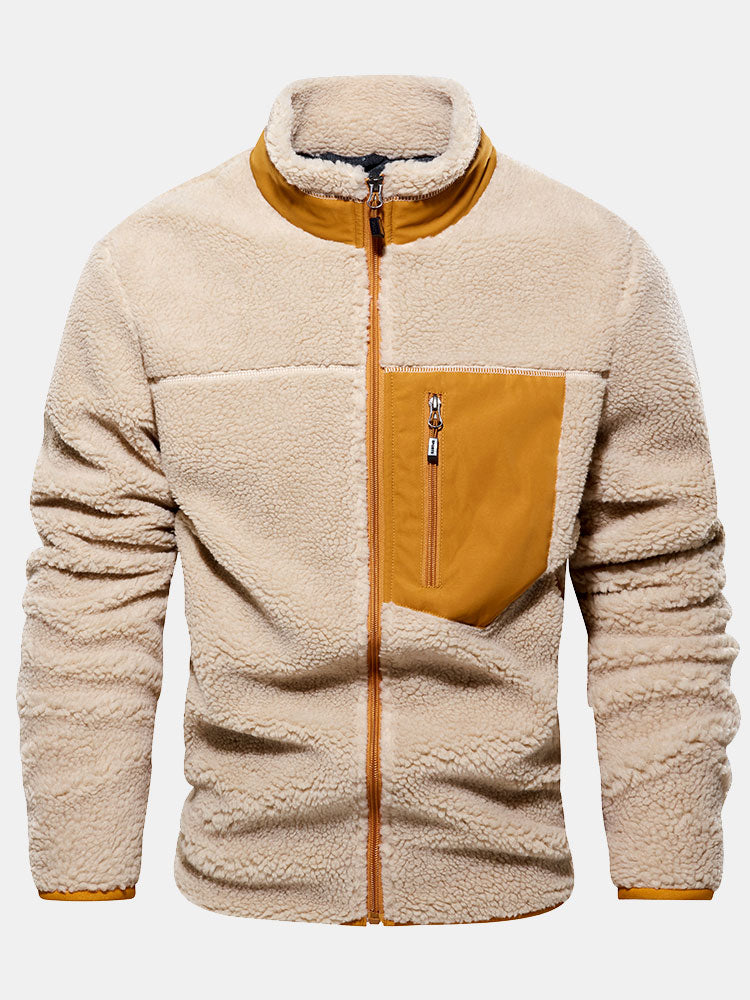 Owen | CRERI Zipper Through Teddy Faux Fur Jacket