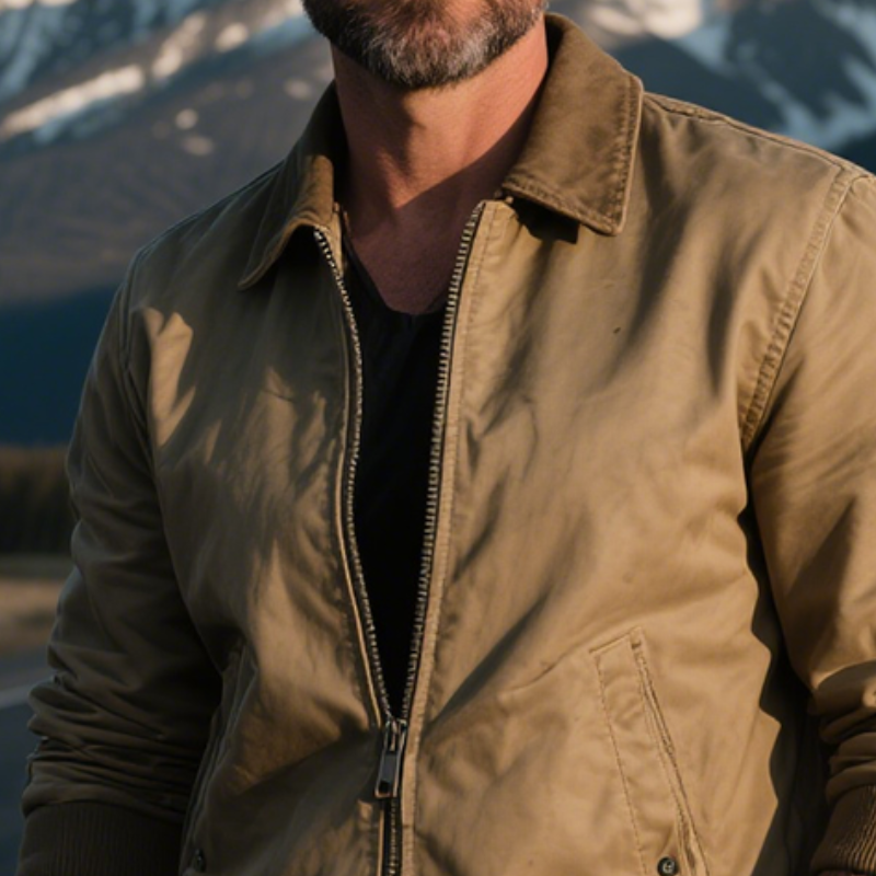 Christopher | Men'S Retro Casual Wilderness Washed Short Lapel Jacket