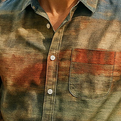 Jerome | Men'S Summer Fashion Printed Polyester Blended Short Sleeve Shirt