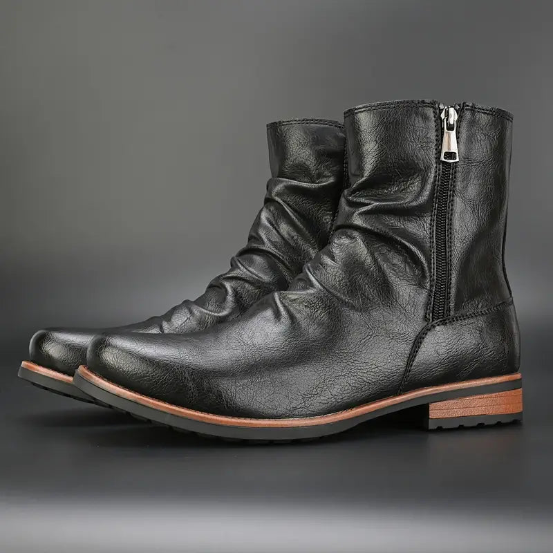 Marcos® | Leather Side-Zip Boots