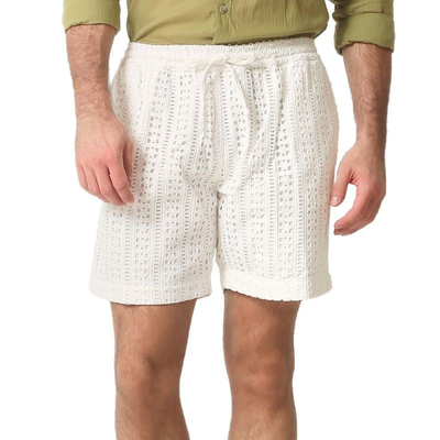 Wyatt | Men'S Summer Jacquard Hollow Lace-Up Shorts