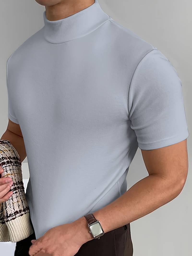 Eddy® | Elegant T-Shirt With A High Collar