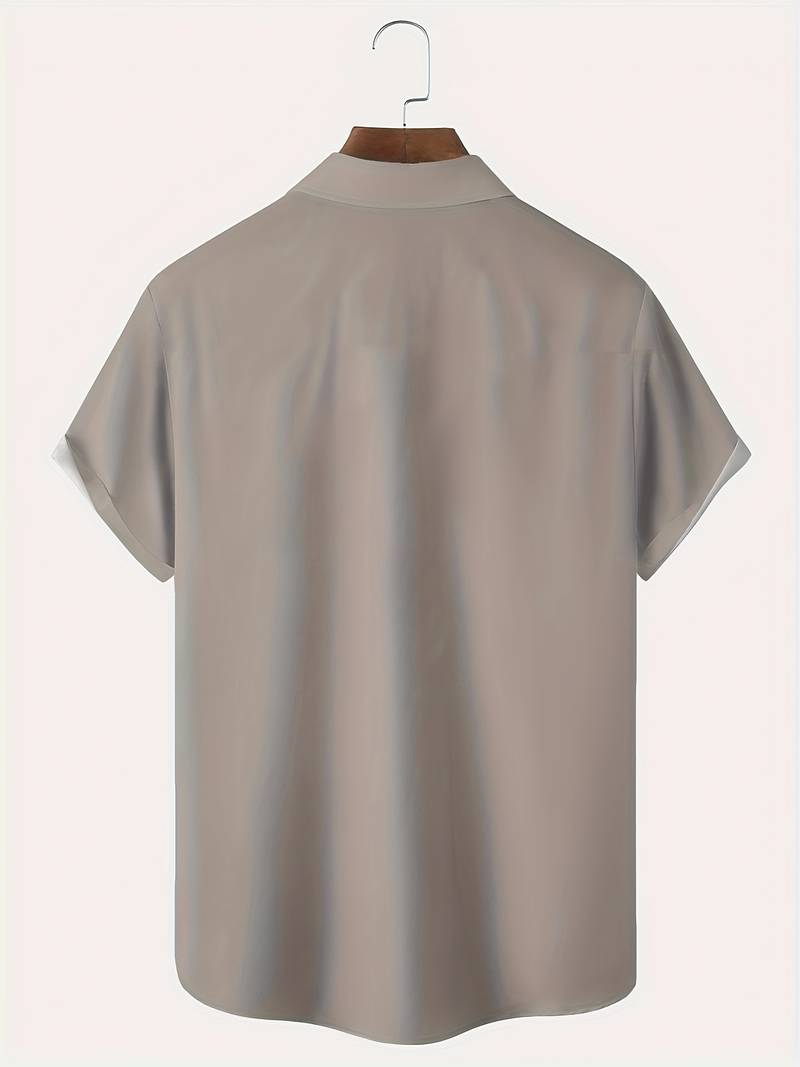 Macario® | Short Sleeve Shirt With Bamboo Print And Color Block