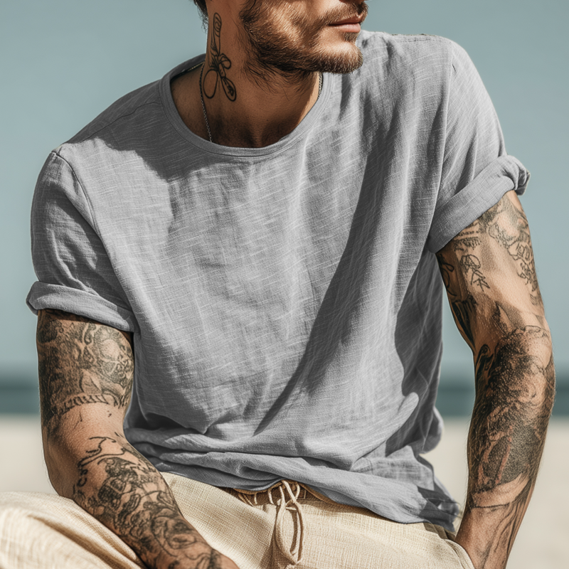 Rory | Men'S Casual Breathable Skin-Friendly Cotton Round Neck Slim Short-Sleeved T-Shirt