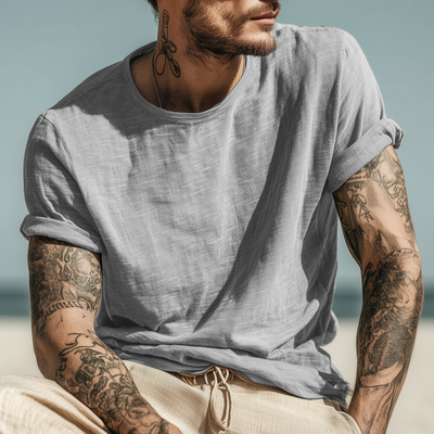 Rory | Men'S Casual Breathable Skin-Friendly Cotton Round Neck Slim Short-Sleeved T-Shirt