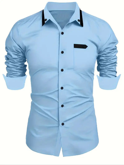 Kruz® | Color Block Long Sleeve Shirt For Men
