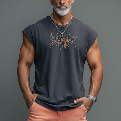Vernon | Men'S Summer Fashion Printed Cotton Blended Sleeveless Tank Top