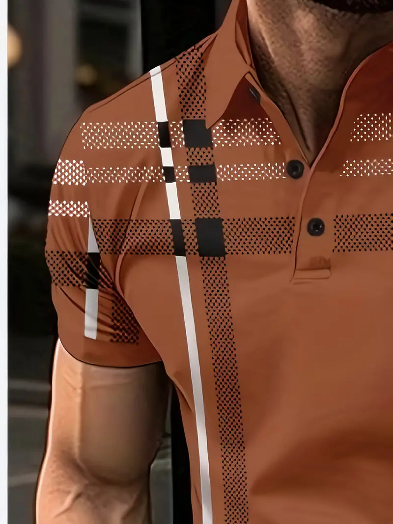 Lurdes® | Stylish Striped Short-Sleeved T-Shirt For Men