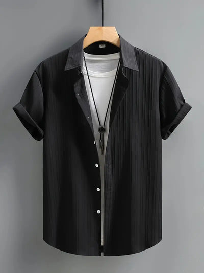 Mateo® | Classic Short Sleeve Button Down Shirt For Men