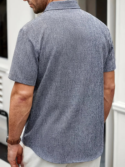 Pax | Lightweight short-sleeved linen blend shirt
