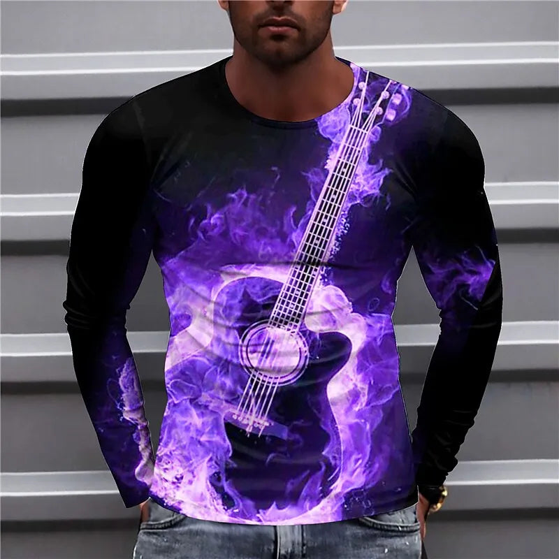 Teófilo® | Blue Guitar Sweatshirts For Men