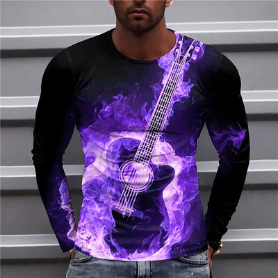Teófilo® | Blue Guitar Sweatshirts For Men
