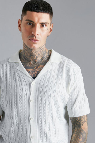 Yago® | Oversized Cable Knit Shirt