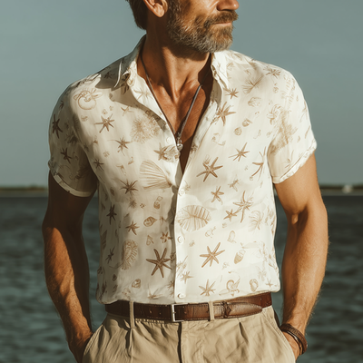 Patrick | Men'S Summer Beach Printed Casual Short Sleeve Shirt