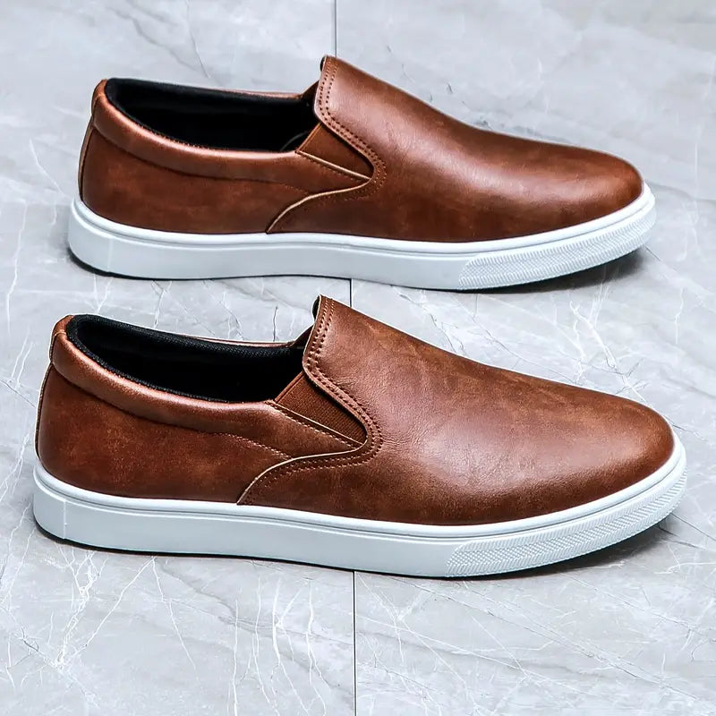 Ceferino® | Leather Slip On Shoes
